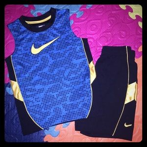 Nike Dri-fit tank and shorts set; LIKE NEW; 5 boys
